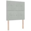 Box Spring Bed with Mattress Light Grey 120 x 200 cm Velvet