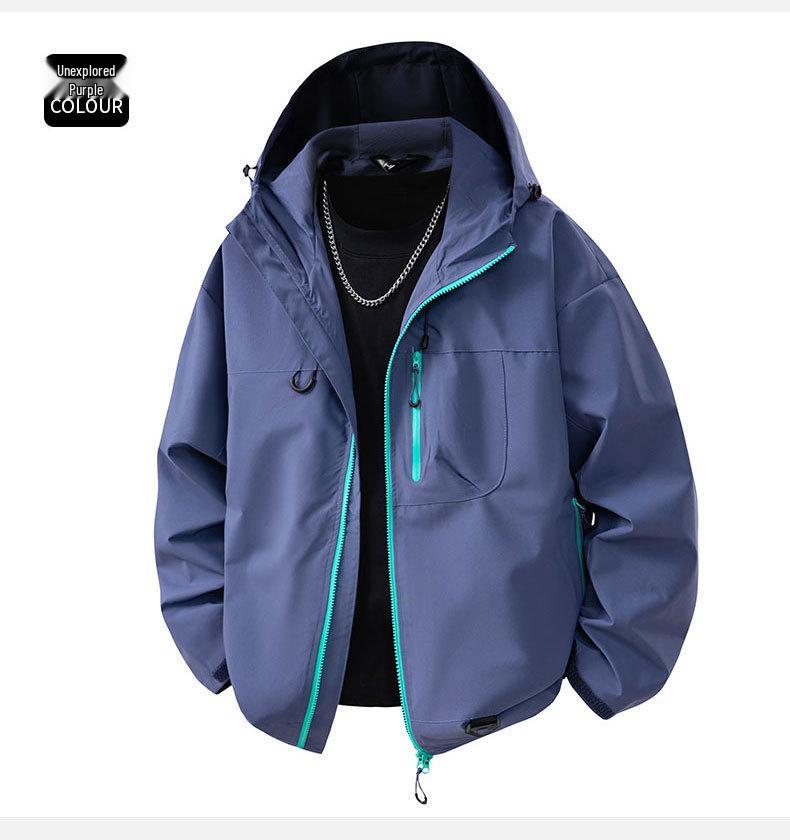 2025 Men's & Women's 3-in-1 Windproof Waterproof Jacket for Spring/Fall: Stylish Outdoor Couple's Outerwear