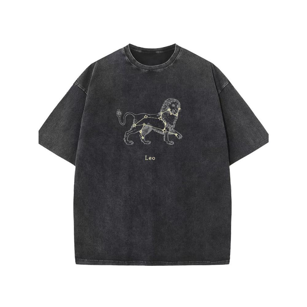 

Leo Vintage Washed Graphic Short Sleeve T-Shirt S