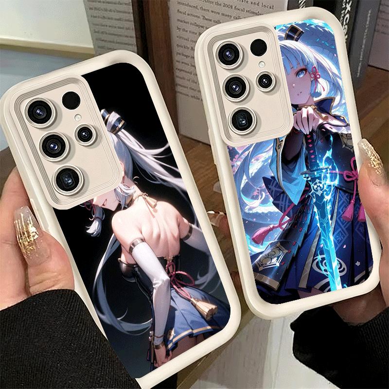 Handyhülle für Samsung Galaxy S26 S25 Ultra S24 FE Genshin Impact Kamisato Ayaka Hülle S23 Plus S22 + S21 S20 5G Weiches Silikon F