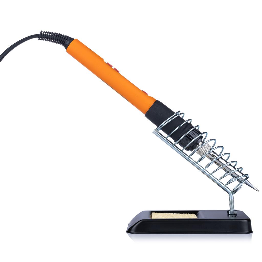 Universal Metal Soldering Iron Holder with Tip Cleaning Sponge 127.5 X 64 Mm