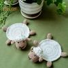 Knitted Turtle Coaster Adorable Crochet Cup Mats Heat-Resistant Absorbent Table Placemats Non-Slip Sheep Drink Coasters for Kitchen Office
