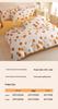 Fresh Orange 100% Cotton Four-Piece Bedding Set - Duvet Cover & Bed Sheet for Student Dorms and Homes