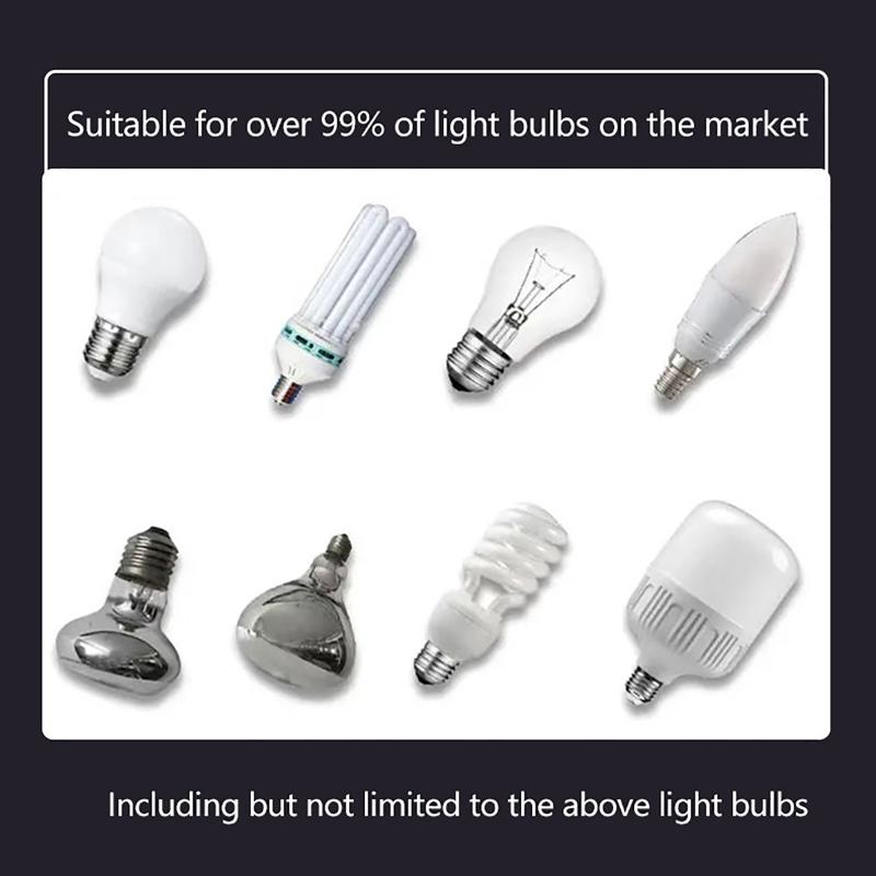 Aerial Bulb Changer Telescopic Handle Simple Twisting Installation Tool for Office and Home Use