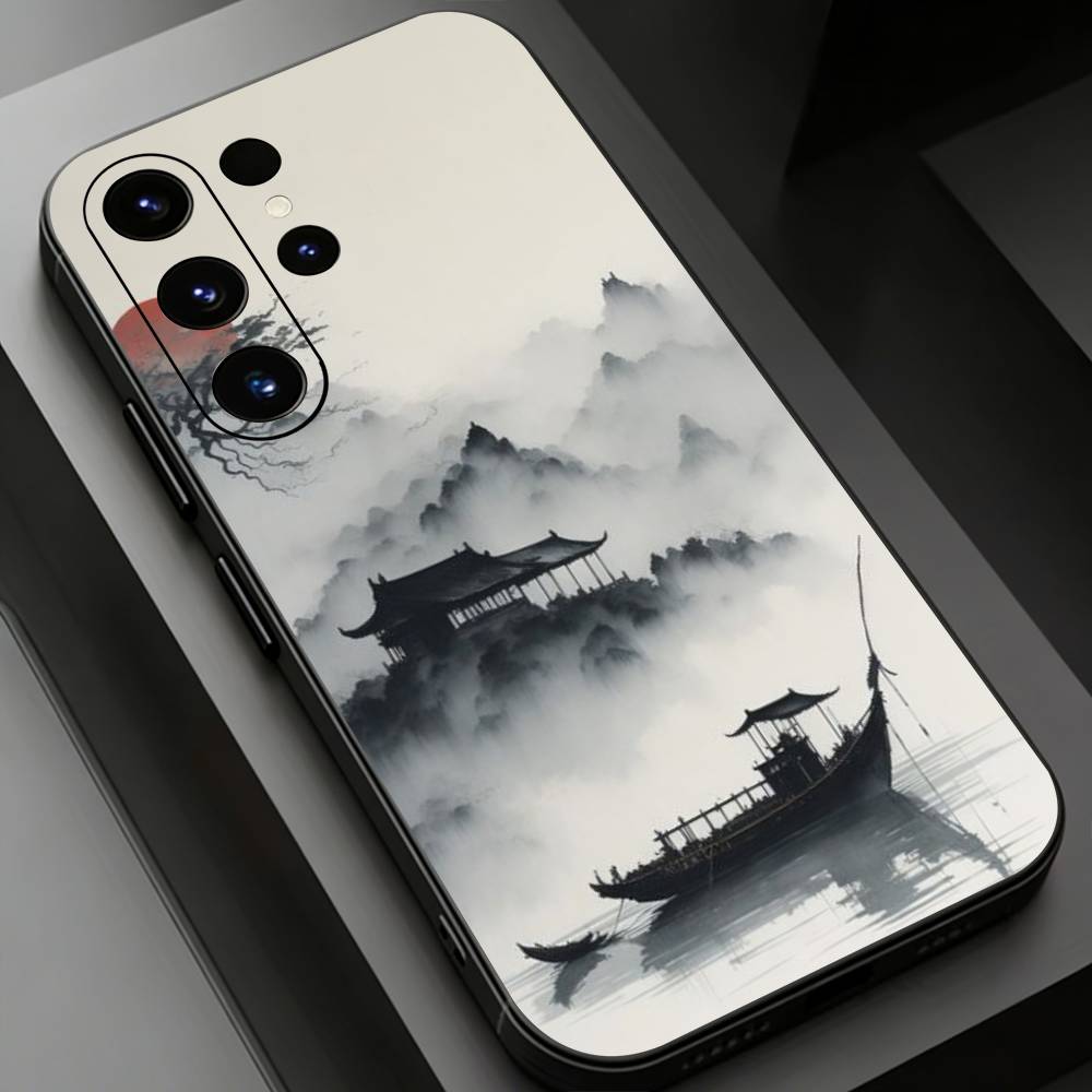 

Ink Wash Landscape Phone Case For Samsung Galaxy S26,25,24,23,22,21,20Plus Ultra Samsung S24