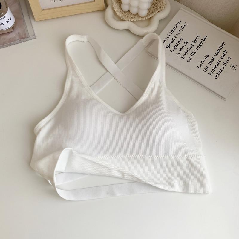 Cross Sexy Strapless Spice Girl with A Design Sense of Niche French Outside To Wear Summer Small Halter Vest Short Top