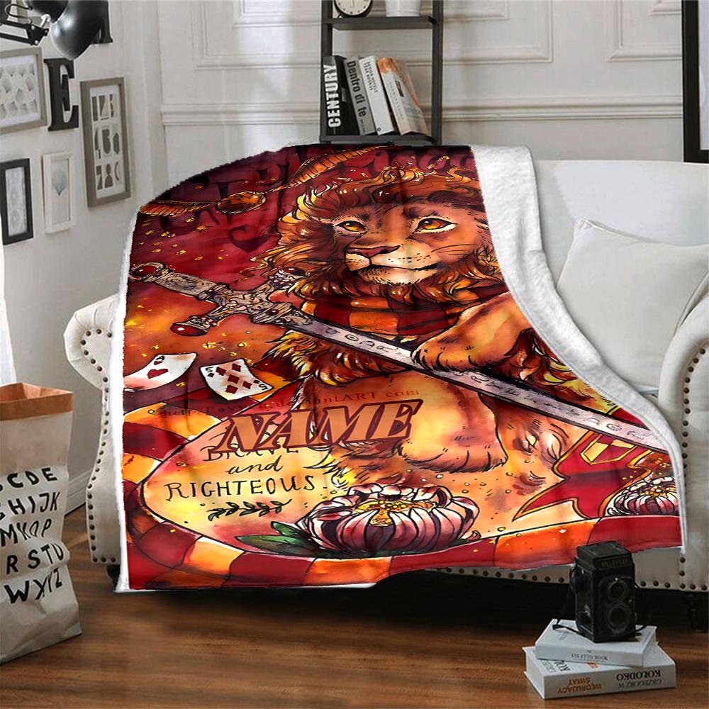 Custom Name "Hogwarts Castle Trilogy" Blanket for Couch & Bed, Plush Cozy Fuzzy Blanket Super Soft & Warm Blankets for Fall and Winter. 090891