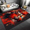Super Mario Red Digital Glitch Pixel Art Floor Mat, Red Glitch Cyber Style and Fan Accent Design, Cozy Fan Floor Decor and All Seasons Gift