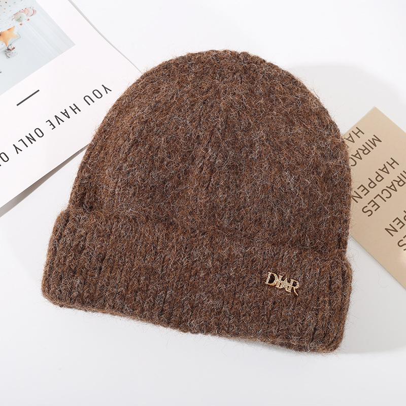 Hat Women's Warm Knitted Korean Edition Trendy Versatile Casual Look Small Thick Cross Border