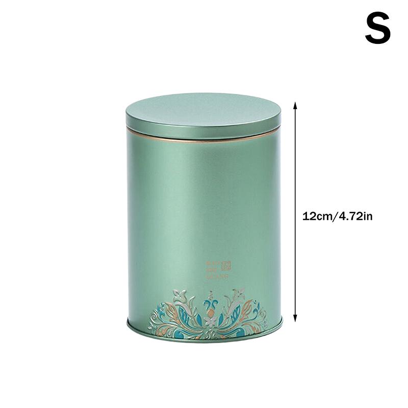Tinplate Tea Caddy Sealed Storage Tank Portable Travel Tea Boxes Tea Tin Containers Coffee Canister Kitchen Spice Candy Jar