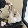 Summer Large Capacity Boho Tote Bag Floral Crochet Handbag Vintage Multicolor Cut-Out Knitted Fashionable Hollow Out Handbag