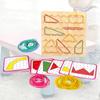 Wooden Array Block Puzzle Matrix with 80 Latex Bands Brain Teaser 7x7/ Nails for Create Figures and