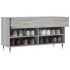Shoe Bench Gray Sonoma 102x35x55 cm Particleboard
