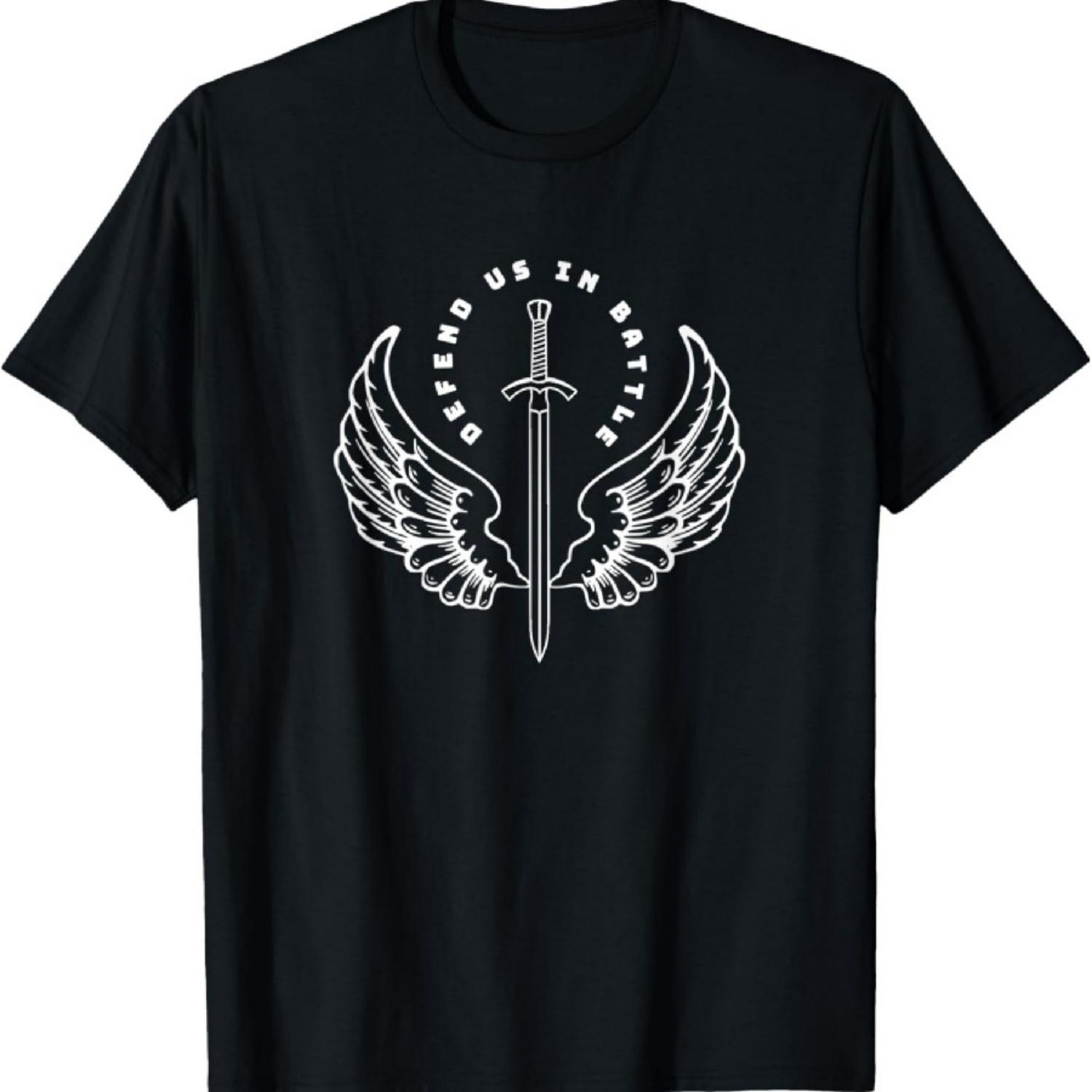 

St. Michael the Archangel Defend Us in Battle T-Shirt XXXXXL чорний