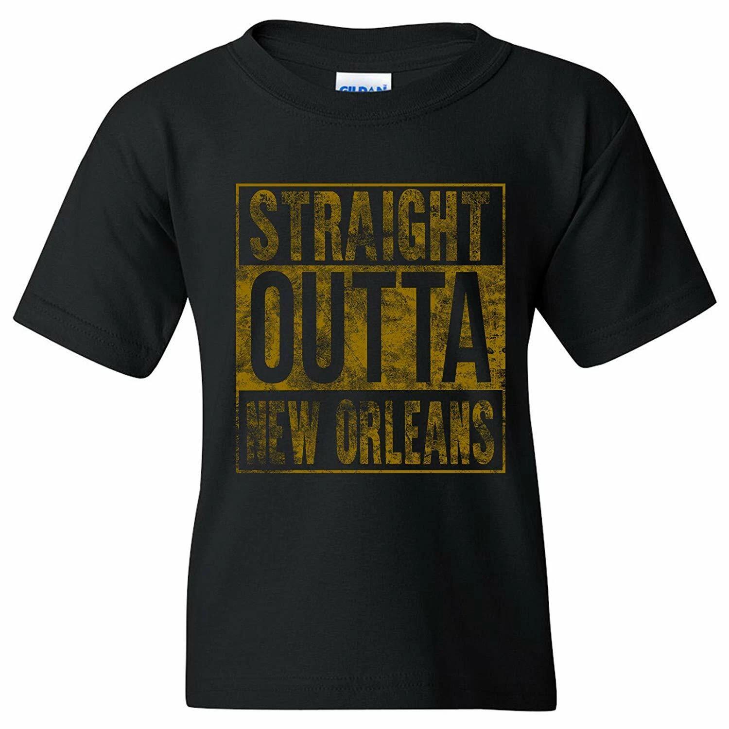 Straight Outta New Orleans - Hometown Local Football Sports Team Youth T Shirt M