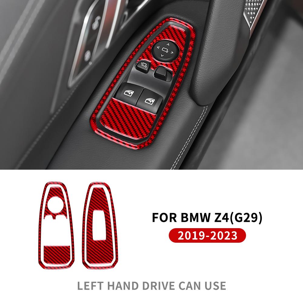 Carbon Fiber Switch Cover Trim for BMW Z4 G29 2019-2023 Interior Accessories