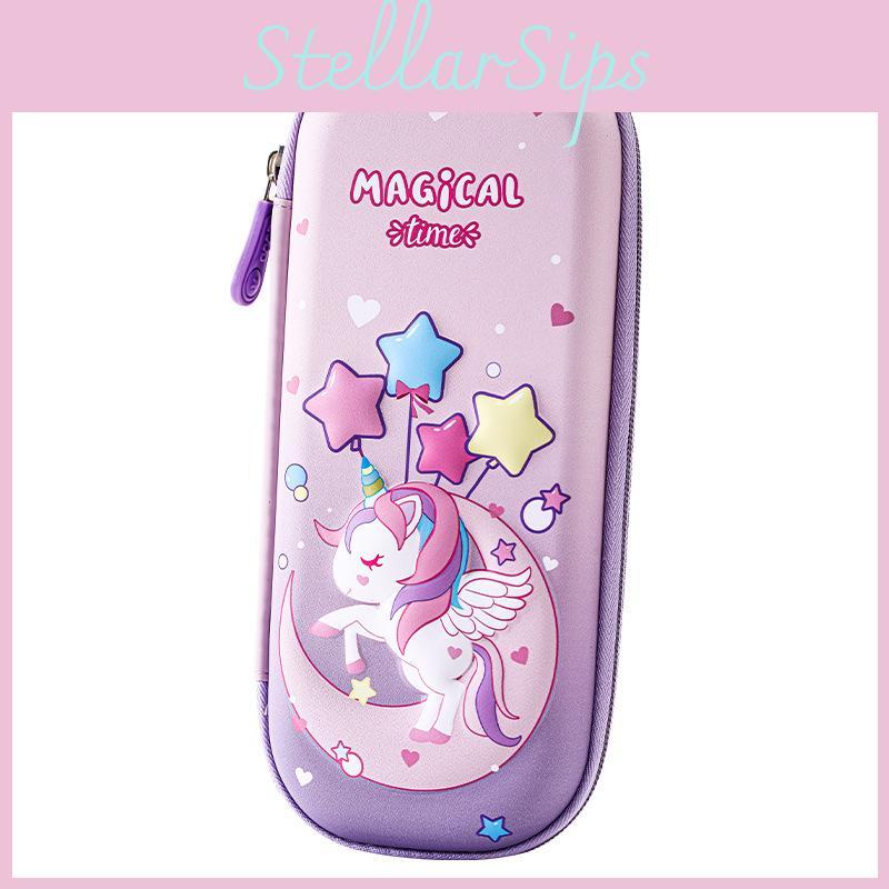 Childrens Eva Pencil Organizer With Cute Unicorn 3d Pattern For School And Gift