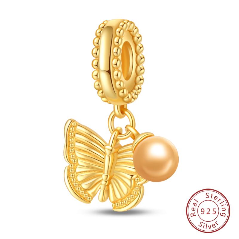 Copper Golden Series Star Moon Pyramid Sunflower Charms Beads Fit Qikaola Original Bracelet Luxury Diy Jewelry Gift