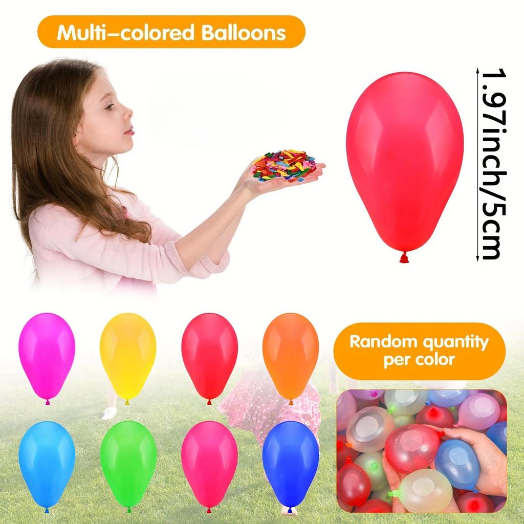 Kleine Wasserballons, Latex-Wasserbomben-Ballons, Großpackung für Sommer-Planschspaß-Kampfspiele, Karnevalsspiele-Dekoration, Sommerzubehör