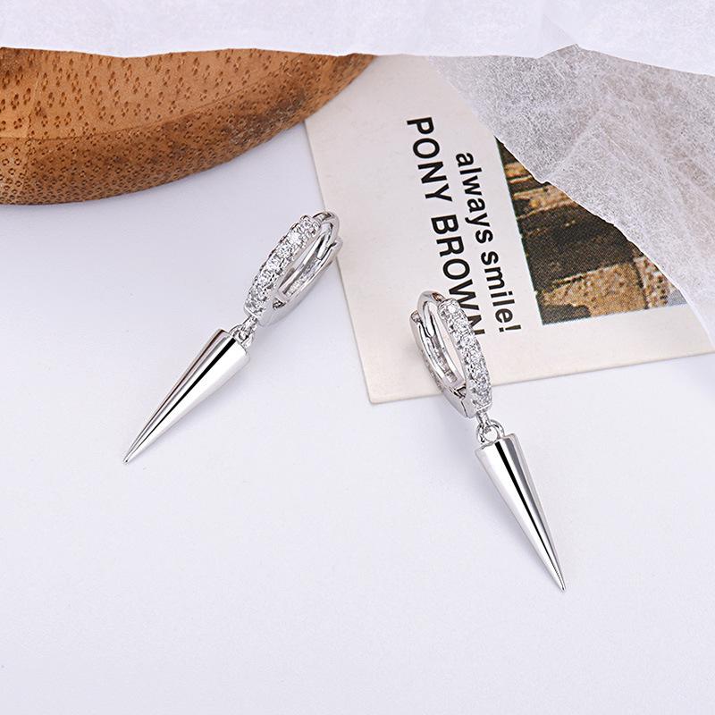 

Серьги-иглы из серебра 925 пробы в европейско-американском стиле INS, конические серьги-каффы с заклепками и гальваническим покрытием