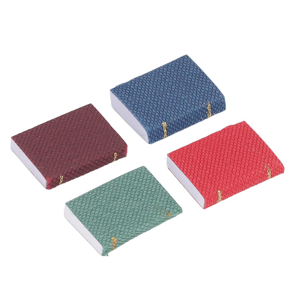 20 Stück 1/12 1/6 Maßstab Miniaturen Puppenhaus Bücher 4 Farben Lebendig Lieblich Tragbar Puppenhaus Dekoration