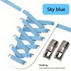 1pair No-Tie Shoelaces With Buckles For Sneakers Sports Shoes KTY