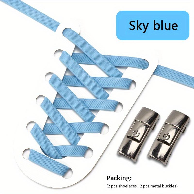 1pair No-Tie Shoelaces With Buckles For Sneakers Sports Shoes KTY