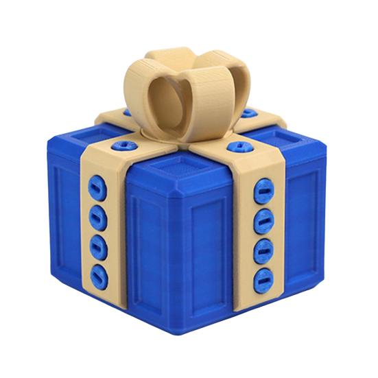 3D Printed Annoying Gift Box with Screws Christmas Puzzle Present Box Prank Case Home Office Desktop Decoration Ornament Joke Gag Gift