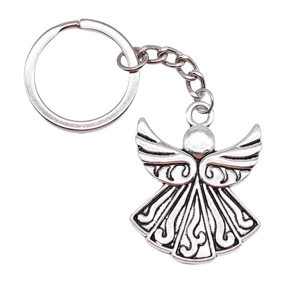 Angel Keychain Wings Charm For Students Protection Key Ring 28mm