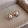 Geometric Pearl Earrings: Light Luxury & Niche High-End Accessories