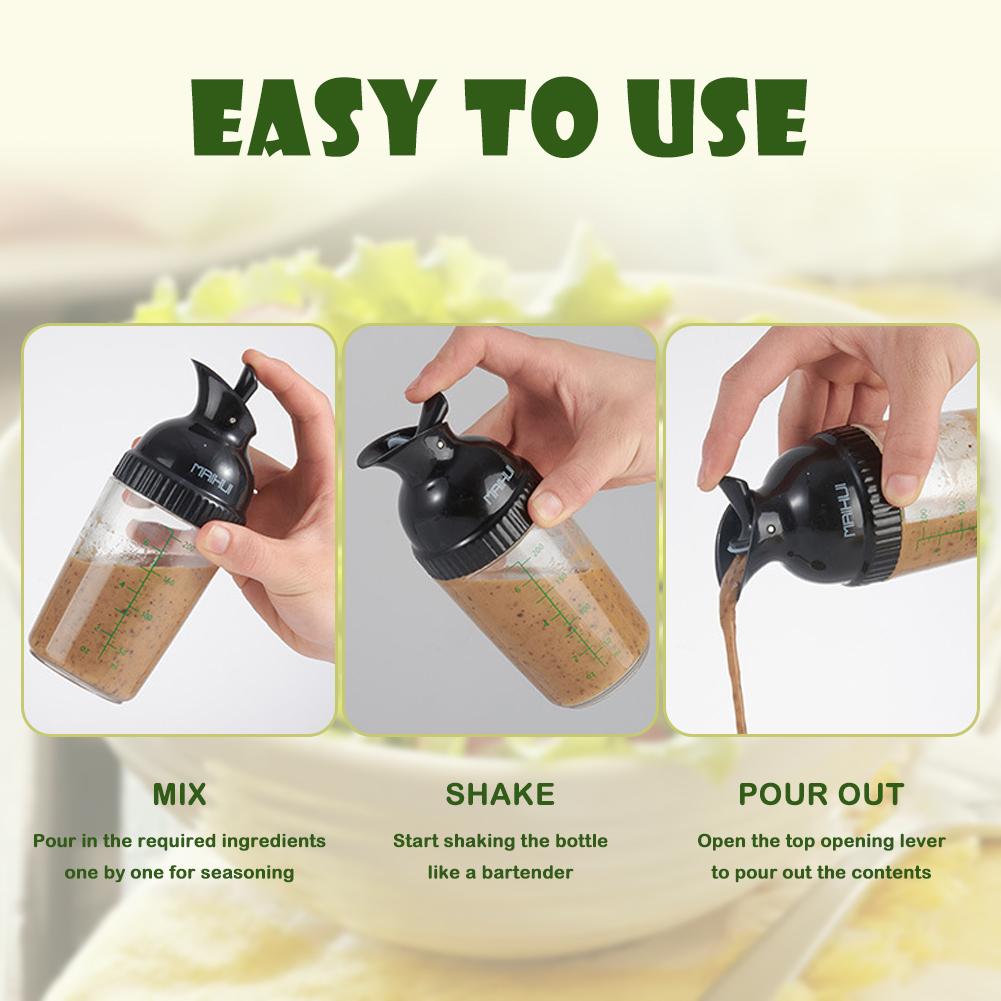 Salad Squeeze Sauce Bottle Leak Proof Refillable Condiment Container For Salad Ketchup Honey Jam Squeeze Sauce Bottle 200ml
