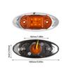 6-LED Truck Trailer Side Marker Light Clearance Turn Signal Warning Light Chrome Plated Waterproof Housing Lamp for Vehicles