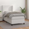Exclusive House - Bed Slat Base with Mattress White 80x200 Cm Faux Leather