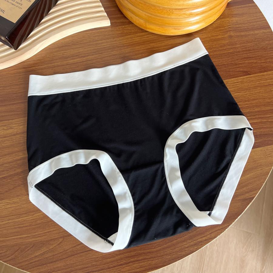 Удобное Невидимое Женское Нижнее Белье из Модала Мягкое Высокая Талия Дышащее 8661 Обновленное Black