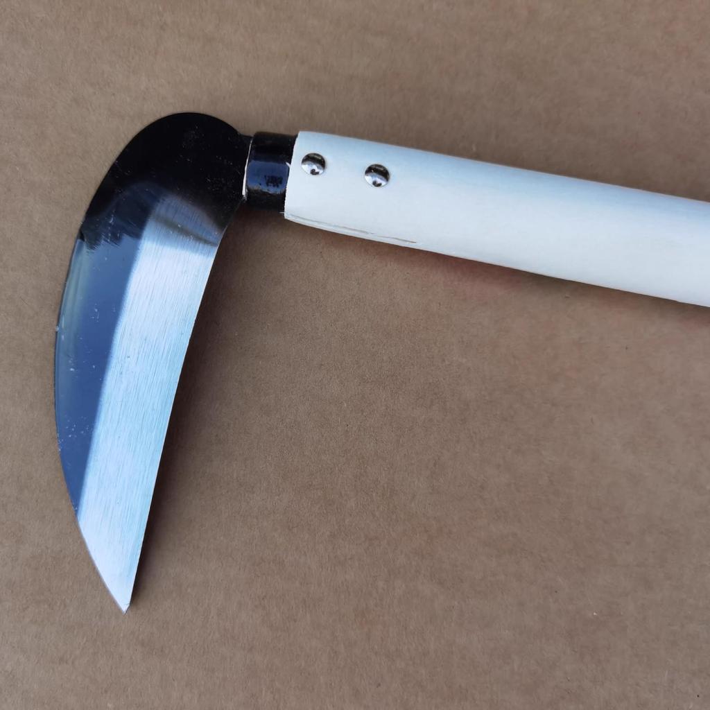 Kuzokichi Japanese Stainless Steel 120 Weeding Sickle - All-Steel Gardening Tool for Grass Cutting