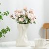 Jar Resin Molds Pleated Pocket Shaped Silicone Vase Moulds Elegant Storage Bottle Mold Container Mould for DIY Flowerpot