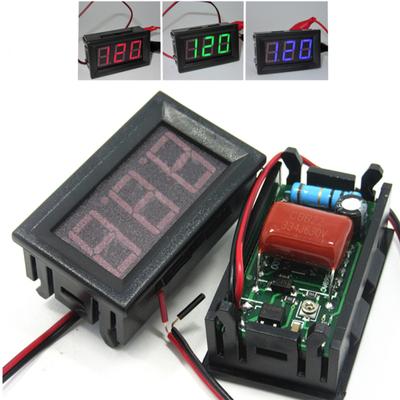 AC 220V 2-drátový měřič napětí Hlavový LED digitální voltmetr s ochranou proti přepólování