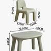 Kinder Tafel & Stoel Set: Schrijftafel, Eettafel, Leerstoel, Lage Plastic Kruk met Rugleuning voor Kleuterschool.