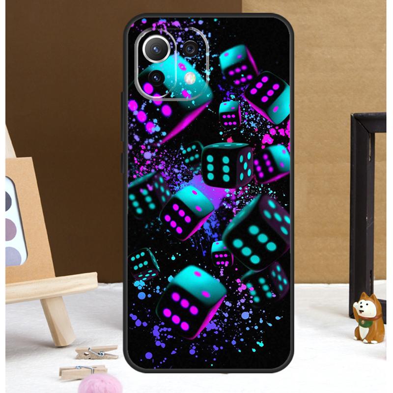 Dices Poker Casino Case For Xiaomi 13 14 15 Ultra 13T 14T 15T 17 Pro Max POCO X7 X3 X5 X6 F5 F6 F7 F8 Pro Cover