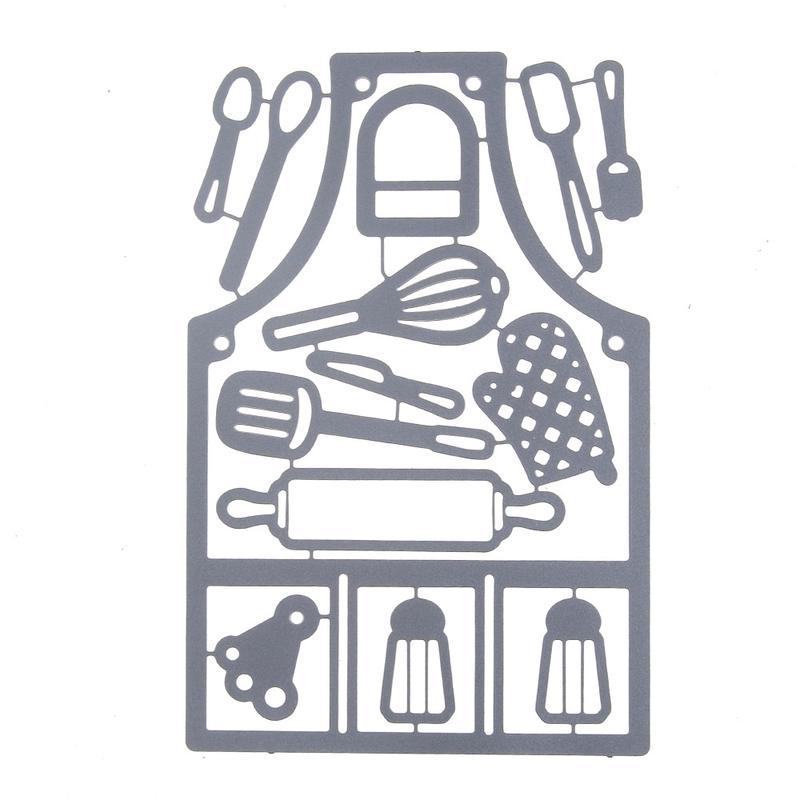 Cooking Tools Gloves Metal Steel Cutting Dies Stencil For DIY Scrapbooking Album Paper Card