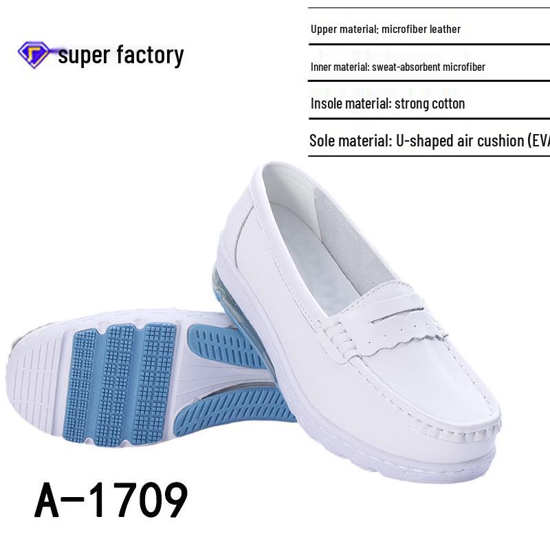 

Женские туфли медсестры из коровьей кожи - Мягкая подошва, Дышащие, Клиновидная подошва с воздушной подушкой для всех сезонов 34 Standard