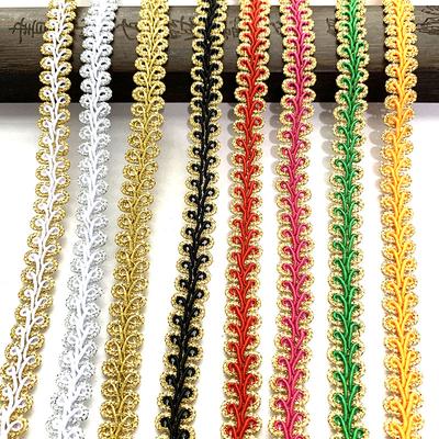 5m/16,4ft Každé balení Šířka 1,4 cm Krajka centipede na záclony Zvlněný ozdobný lem ručně vyráběná DIY řemeslná šicí galanterie stuhy dekorace záclon