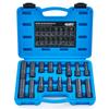 OMT 16Pc Locking Lug Nut Master Key Set Wheel Lock Tire Lug Removal SKT Tool Kit