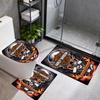 Harleydavidson Motorcycles Customize Your Name 3Pcs Bathroom Mat Set Toilet Lid Cover Ushaped Foot Mat Nonslip Floor Mat Decor For Bathroom