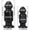 9.5cm Black Giant Anal Plug for Men - Extra Large and Thick