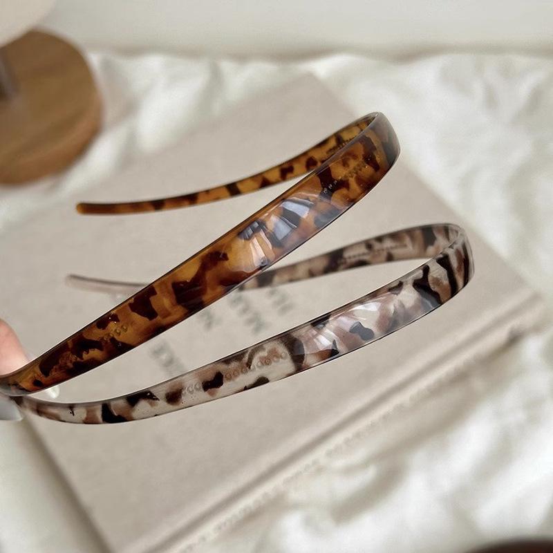 Korean Leopard Print Non-Slip Hairpin Headband for Women