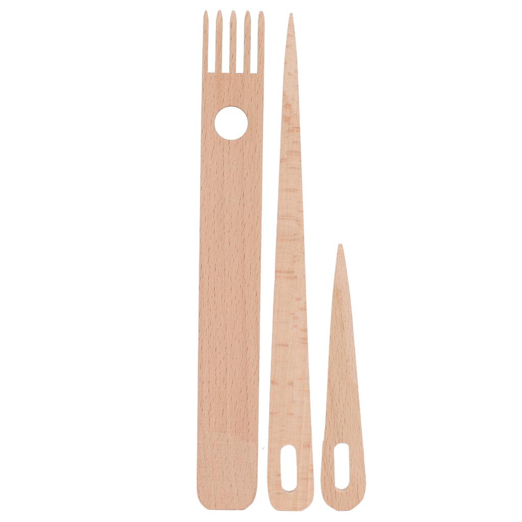 3pcs Weaving Needles Wooden Large Eye Weaving Crochet Needles for DIY Crafts Household Waving Sewing