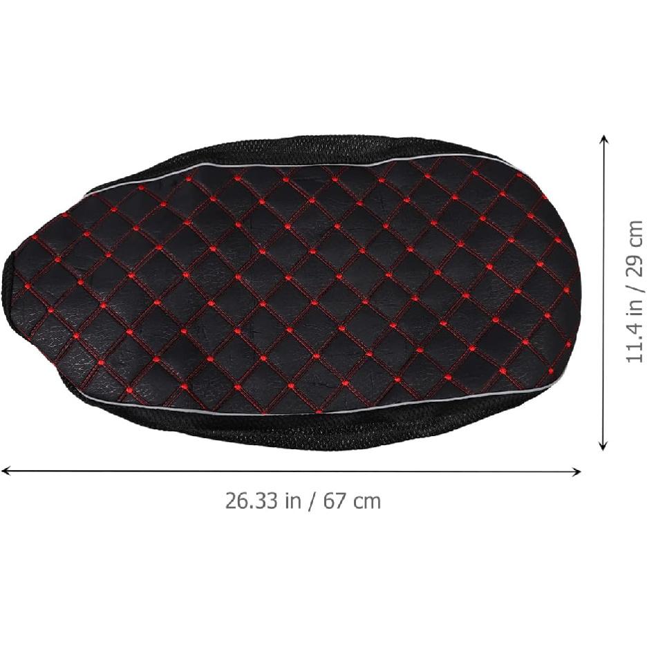 Black Universal Motorcycle Seat Cover,3D Spacer Mesh Fabric Scooter Cushion Breathable Anti-Slip Moped Seat Cover for All-Weather Protection &