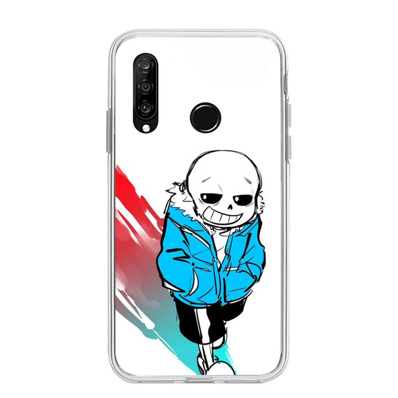 Cool Game Undertale Sans Handyhülle für Huawei P20 P40 Lite P30 Pro P Smart 2019 Nova 3e 6 Se Silikon Transparent Soft Cover