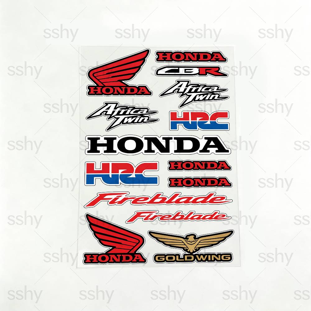 AAAHZ1 FOR HONDA RACING High Visibility Reflective Waterproof Decal Scratch Hide Sticker Fit Car Motorcycle Helmet Refrigerator 20x30cm